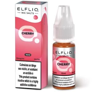 Elfliq Cherry 10ml nicotine salt e-liquid bottle