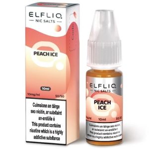 Elfliq Peach Ice 10ml nicotine salt e-liquid bottle