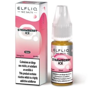 Elfliq Strawberry Ice 10ml nicotine salt e-liquid bottle