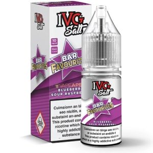 IVG Blueberry Sour Raspberry Bar Favourites 10ml Eliquid Bottle