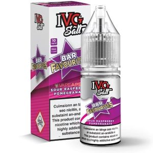 IVG Sour Raspberry Pomegranate Bar Favourites 10ml Eliquid Bottle