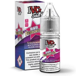 IVG Strawberry Watermelon Bubblegum Bar Favourites 10ml Eliquid Bottle