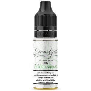 Serendipity Golden Sunset nicotine salt eliquid bottle