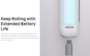 Aspire Minican 3 Pro battery and charging