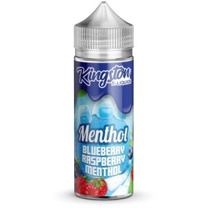 Kingston Blueberry Raspberry Menthol  120ml vape juice is a burst of sweet, sweet blueberries, sharp and tangy raspberries and cooling menthol 120ml Vape Juice