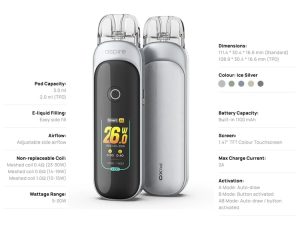 Aspire PIXO vape pod Product Specifications