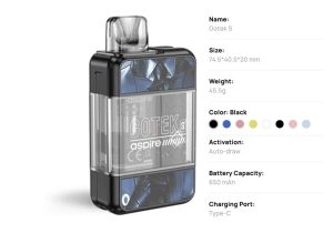Aspire Gotek S Vape Kit in Parameters
